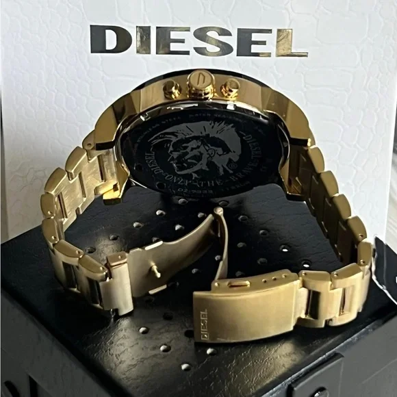 💰SOLD - DZ7333 - Diesel Men’s Mr. Daddy 2.0 Gold-Tone Chronograph Watch - Picture 9 of 13